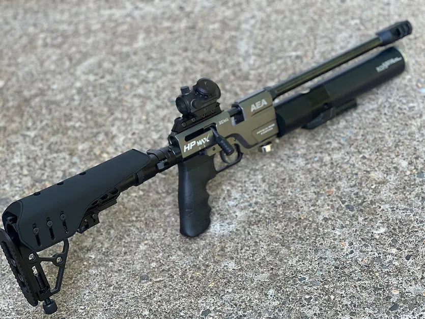 AEA HPMax M50 C. .457 caliber 22 inch PCP Air Rifle Bintac with rear stock