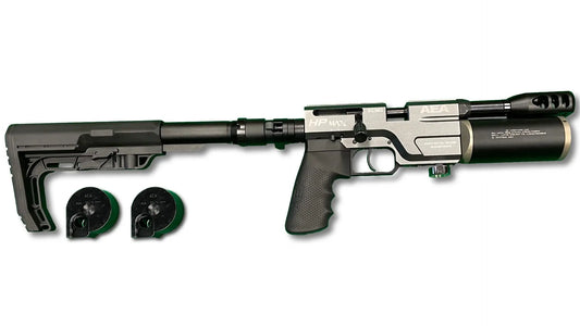 AEA HPMax M50C. Caliber .50.  5 inch PCP Air Rifle Bintac with rear stock and 2 Magazin