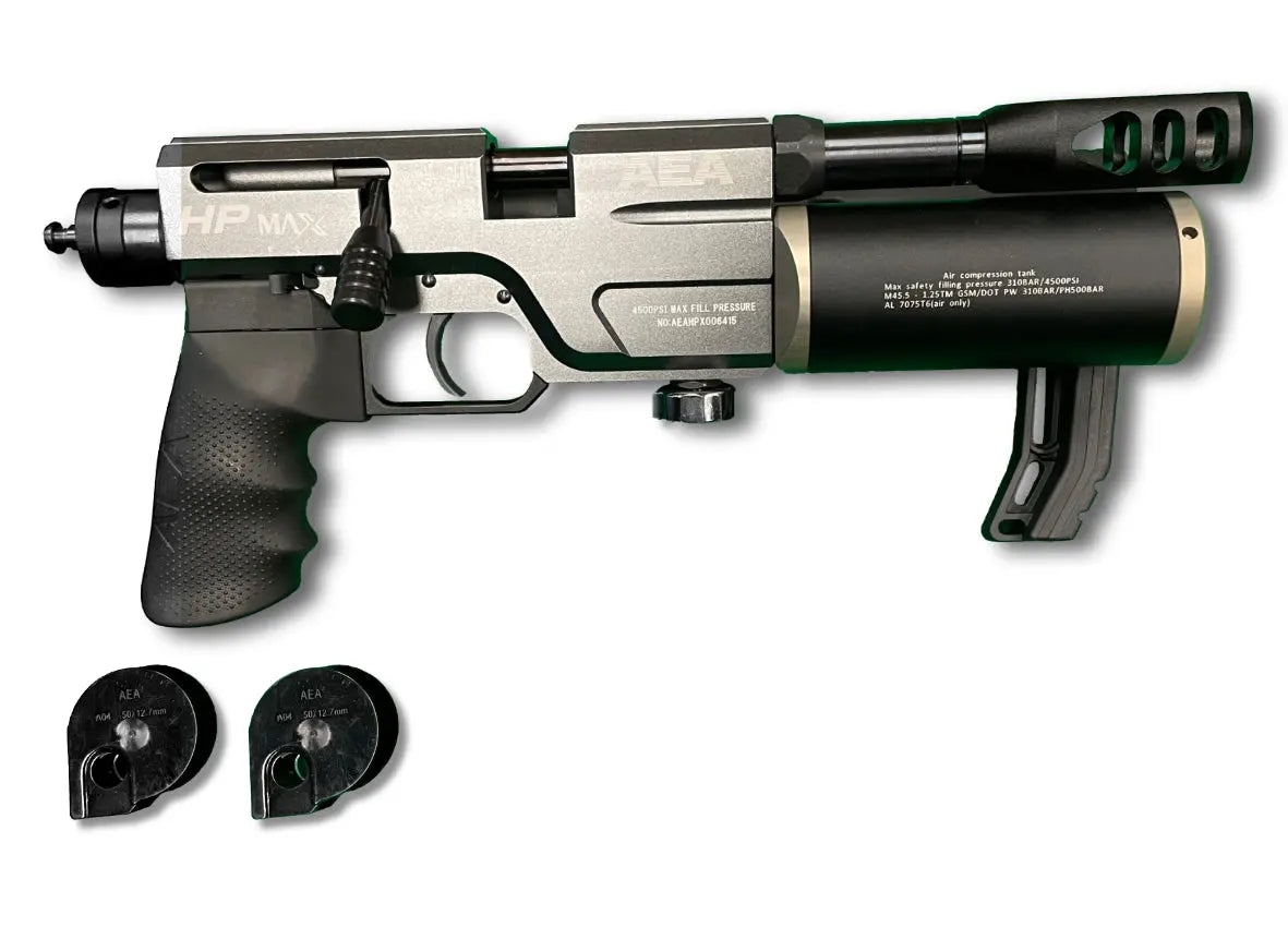AEA HPMax M50C. Caliber .50.  5 inch PCP Air Rifle Bintac  and 2 Magazin
