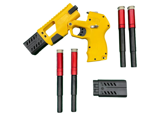 BinTac AEA Defender PCP Airgun set  yellow with 4 long Barrels and Extension